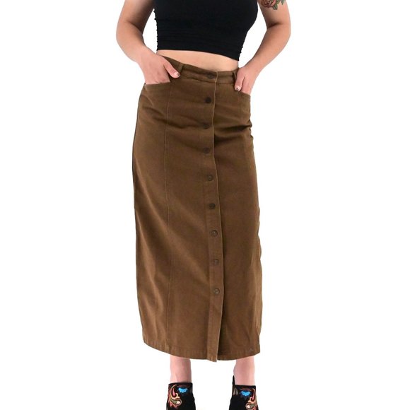 TOMMY HILFIGER Vintage Denim Maxi Skirt #BS11 - Picture 2 of 13